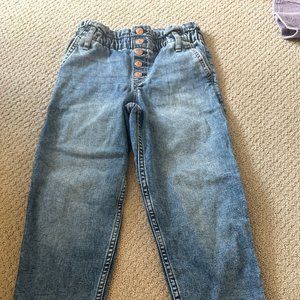 Girls Abercrombie mom jeans size 7-8 slim fit